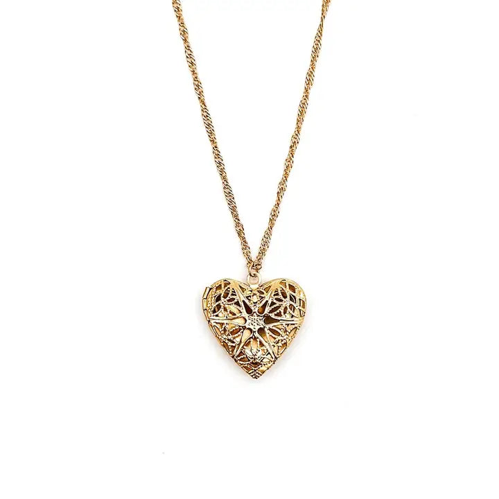 Thelma Filagree Heart Waterproof Necklace