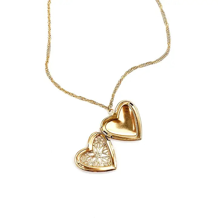 Thelma Filagree Heart Waterproof Necklace