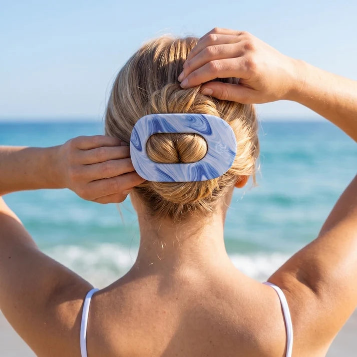 Teleties Flat Round Hair Clip- Tide &amp; True