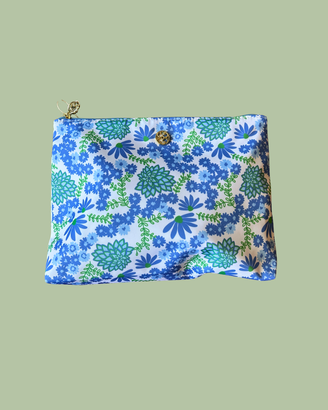 Travel Pouch in Daisy Chain White