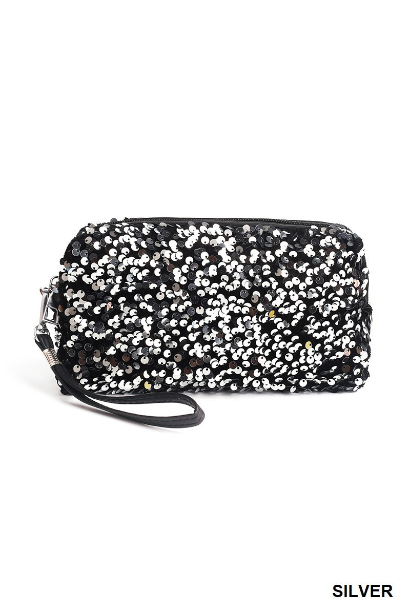 Colorful Sparkling Sequin Cosmetic Bag