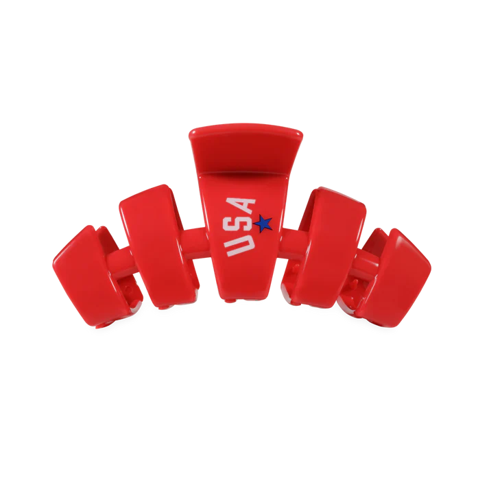 Red hair clip with &
