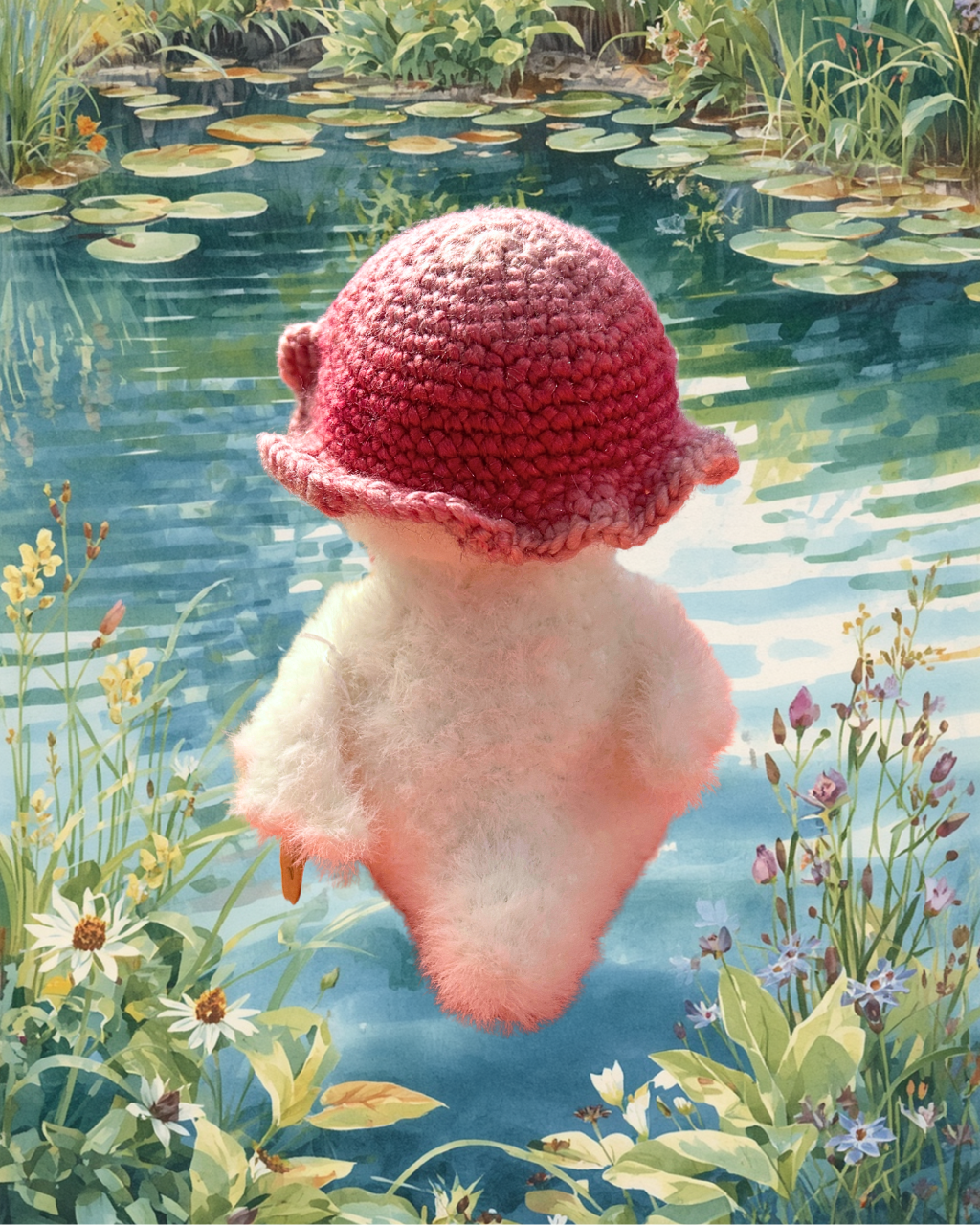 Crochet Duck with Bucket Hat