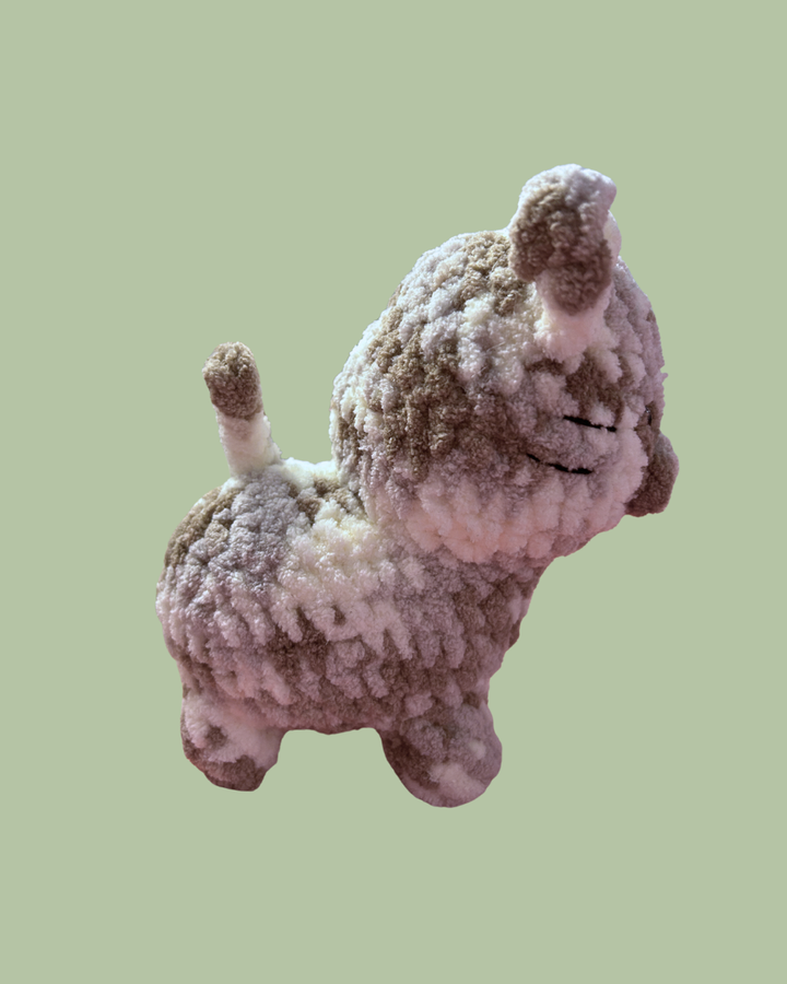 Crochet Brown and White Kitty