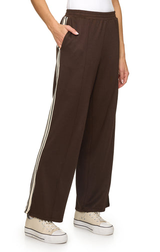 Visalia Knit Varsity Pant in Brown