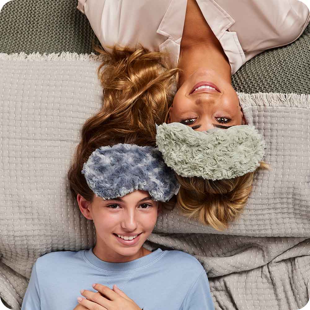 Curly Gray Warmies Eye Mask