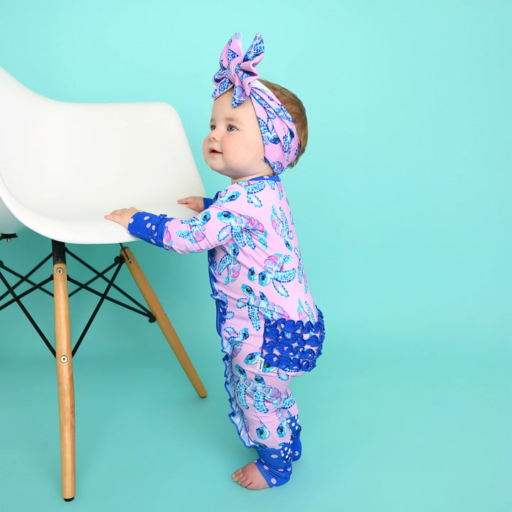 Waverly Ruffle Bamboo Zip Romper