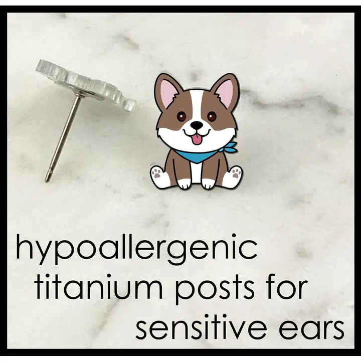 Blue Shark Stud Earrings