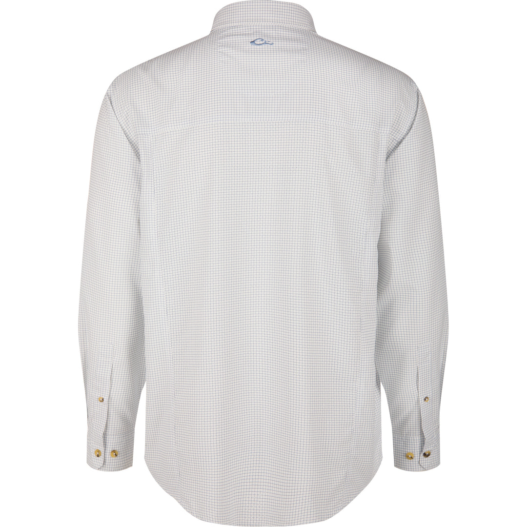 Drake Wingshooter Trey Shirt in Navy Grid