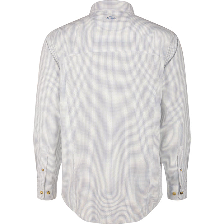 Drake Wingshooter Trey Shirt in Navy Grid
