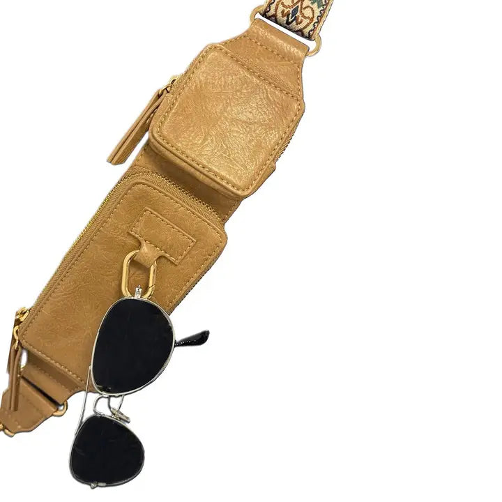Zip and Clip Crossbody with Zippered Pouch in Black
