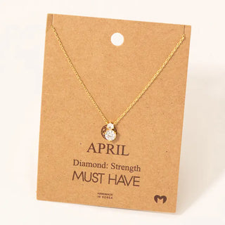 Birthstone Pendant Necklace