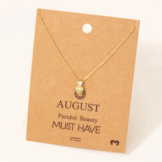 Birthstone Pendant Necklace