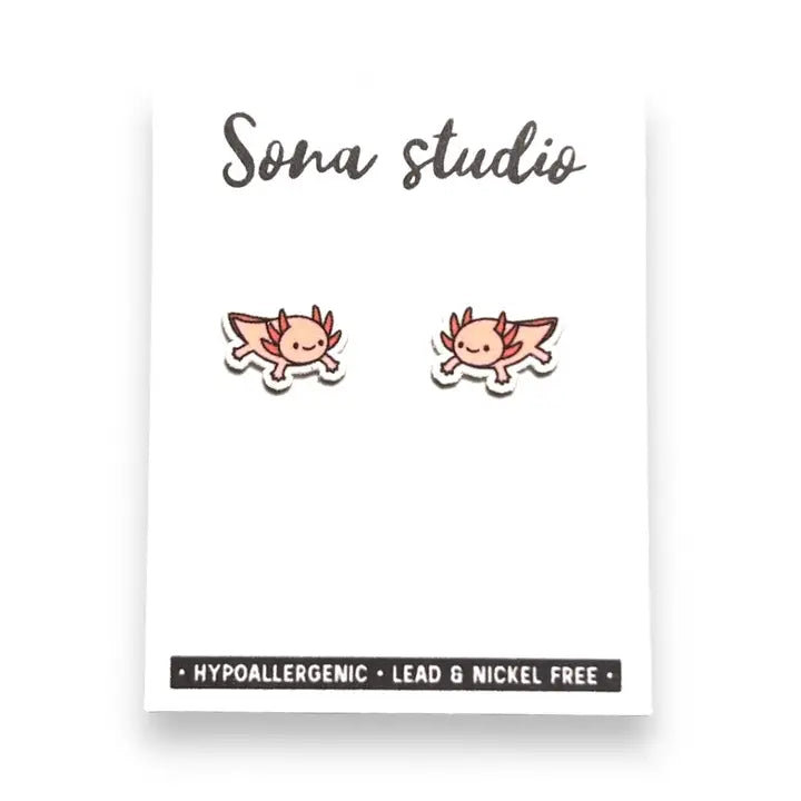 axolotl earrings