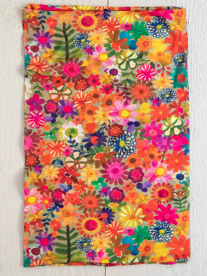 Full Boho Bandeau Headband in Rainbow Calico Floral