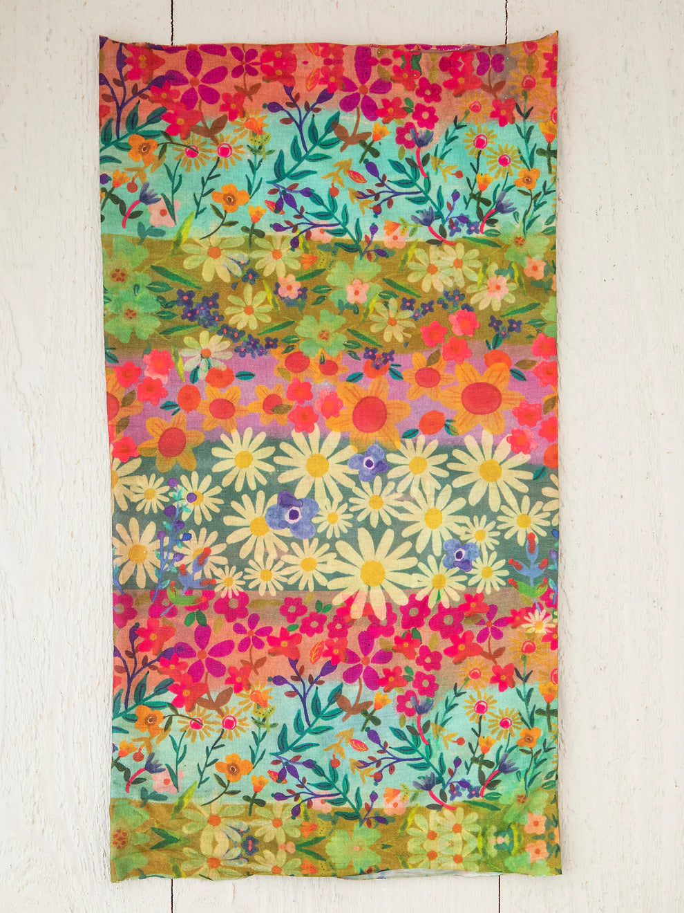 Full Boho Bandeau Headband in Wildflower Border