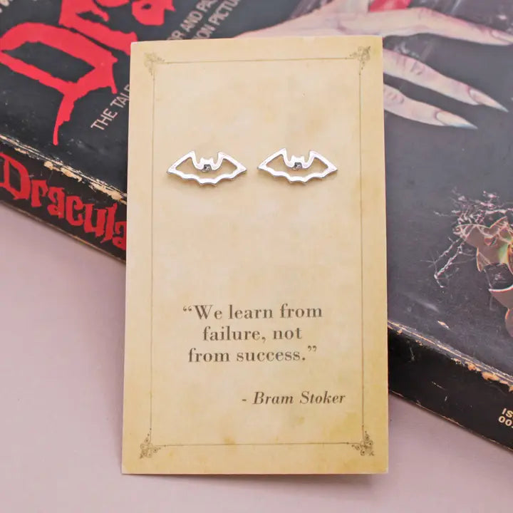 Literary Quotes- Bat Post Earrings