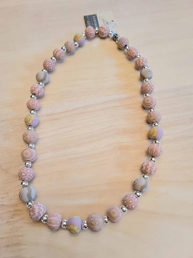 Bella Rose Medium Bead Necklace Handmade