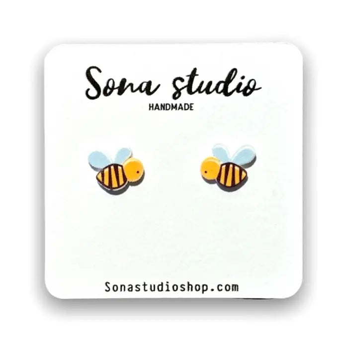 bumble bee stud earrings
