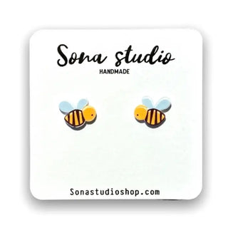 bumble bee stud earrings
