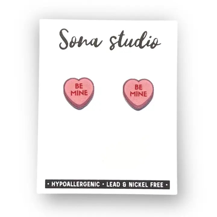 Be Mine Heart Post Earrings