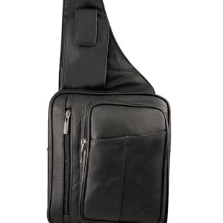Cowhide Sling Purse in Black