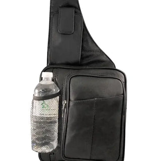 Cowhide Sling Purse in Black