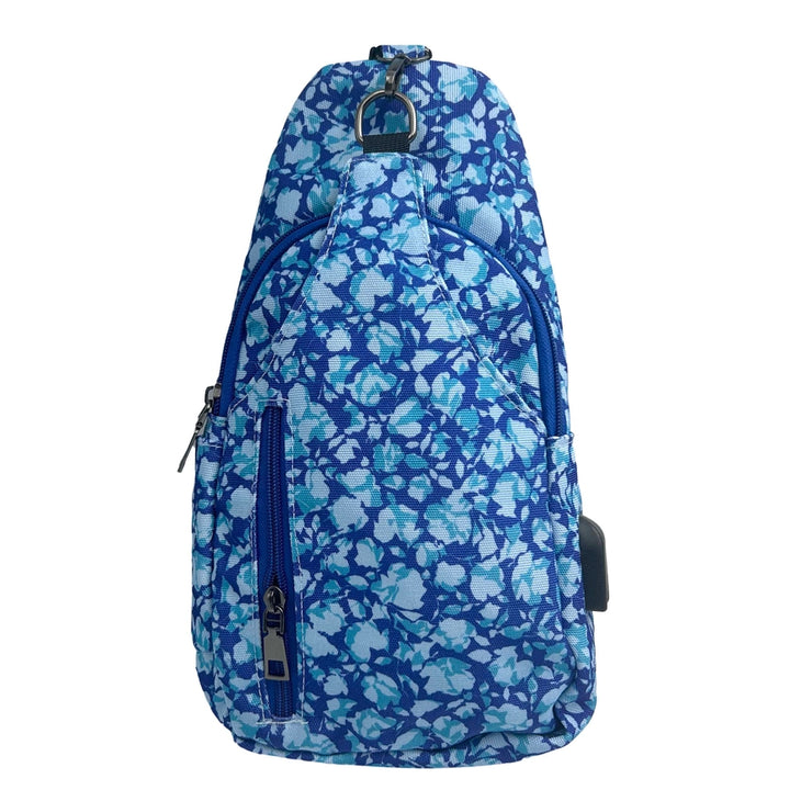 NuPouch Anti-Theft Daypack - Blue Botanical