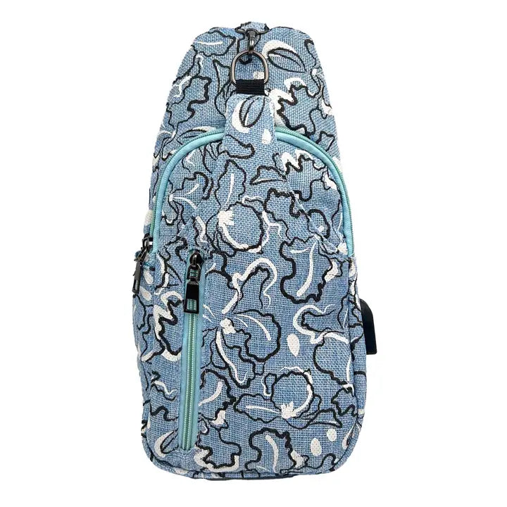 NuPouch Anti-Theft Daypack - Blue Swirl
