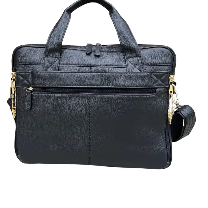 Cowhide Leather Shoulder Bag Briefcase