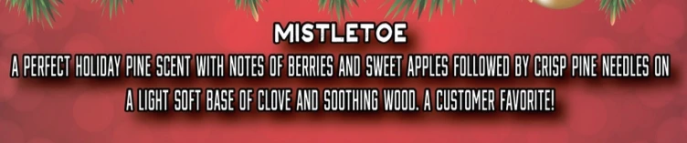 Christmas 12oz Candles- Mistletoe