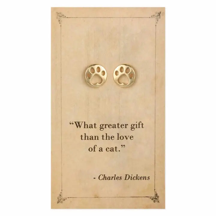 Literary Quotes- Cat Post Earrings