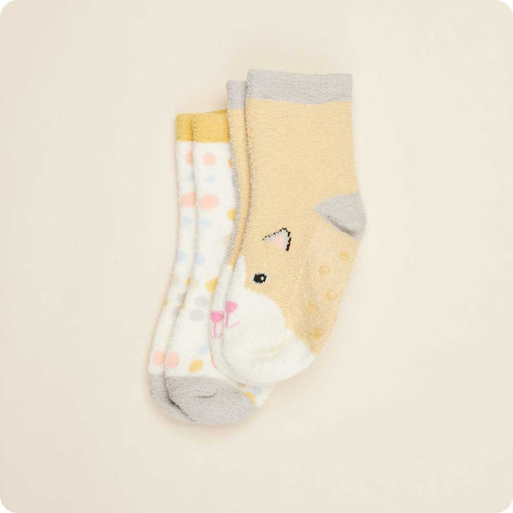 Warmies Plush Crew Socks- Calico Cat