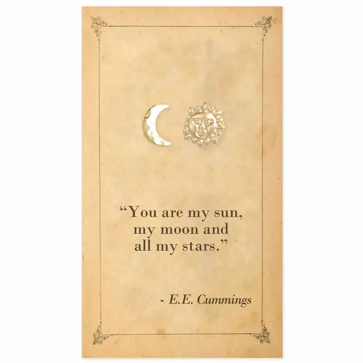 Literary Quotes- Celestial Post Earrings