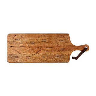 Mango Wood Charcuterie Board with Leather Handle