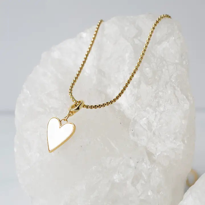 Mother of Pearl Heart Charm