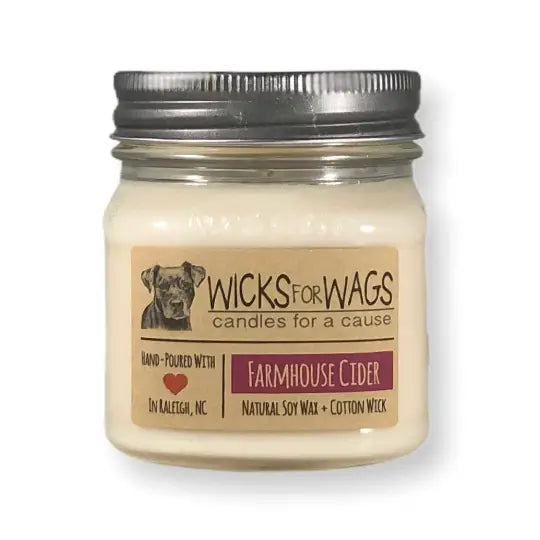 Wicks for Wags Soy Candle - Farmhouse Cider