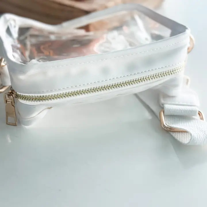 Clear Purse for Game Days in White