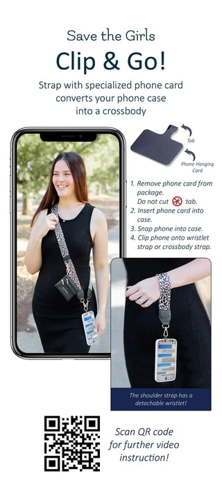 Clip and Go Crossbody with Zippered Pouch in Black