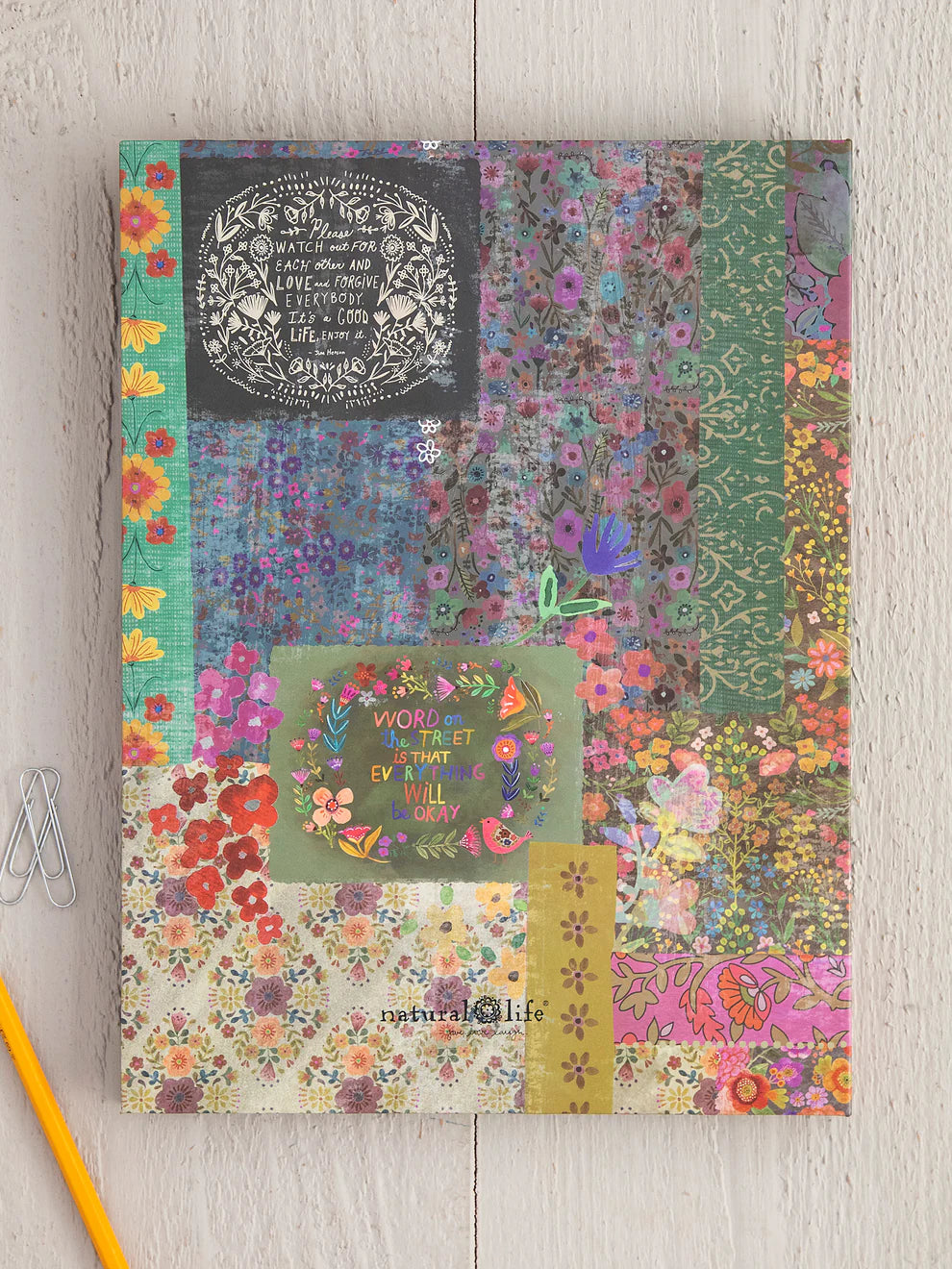 Clipfolio With Notepad- Patchwork