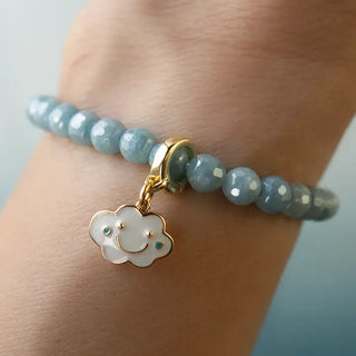 White Smiling Cloud Charm