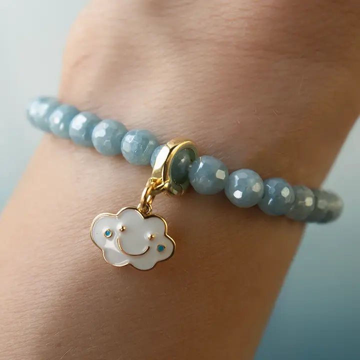 White Smiling Cloud Charm
