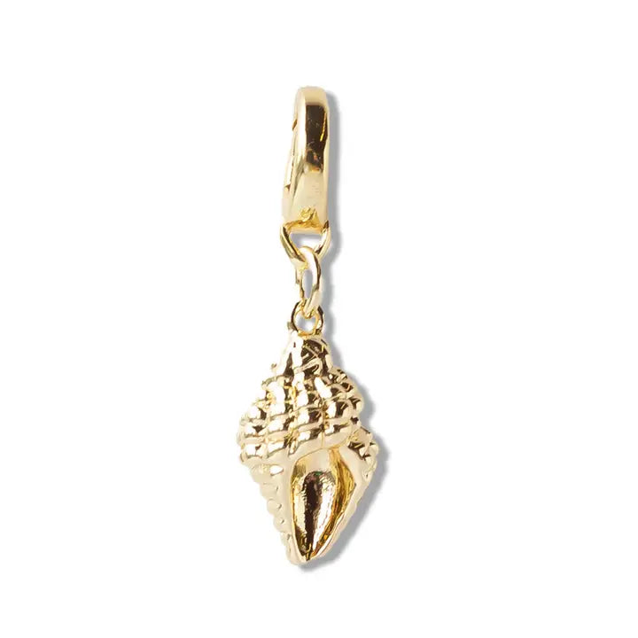 Gold Conch Shell Charm