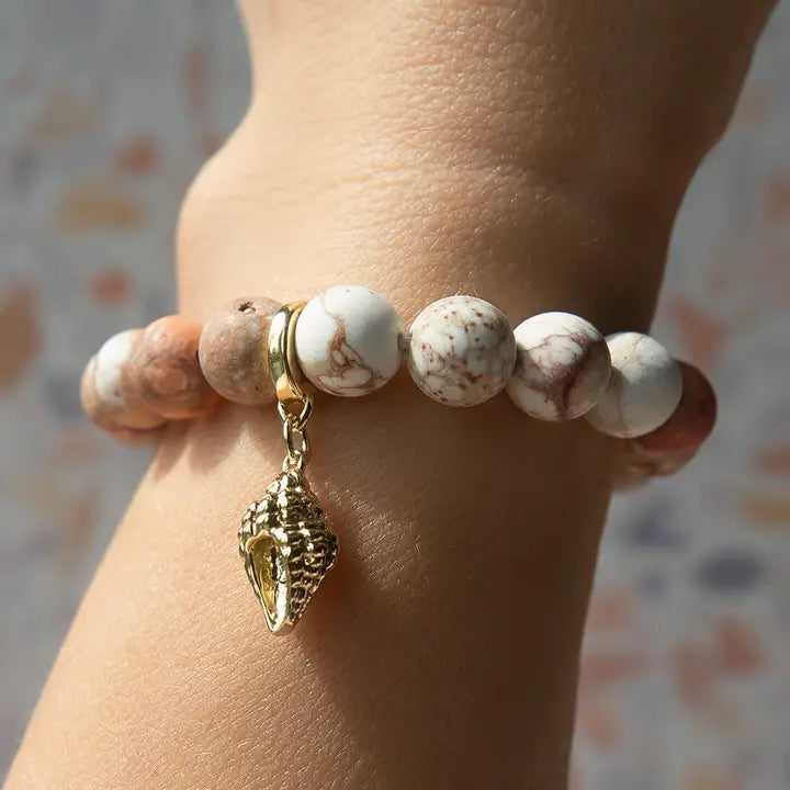 Gold Conch Shell Charm