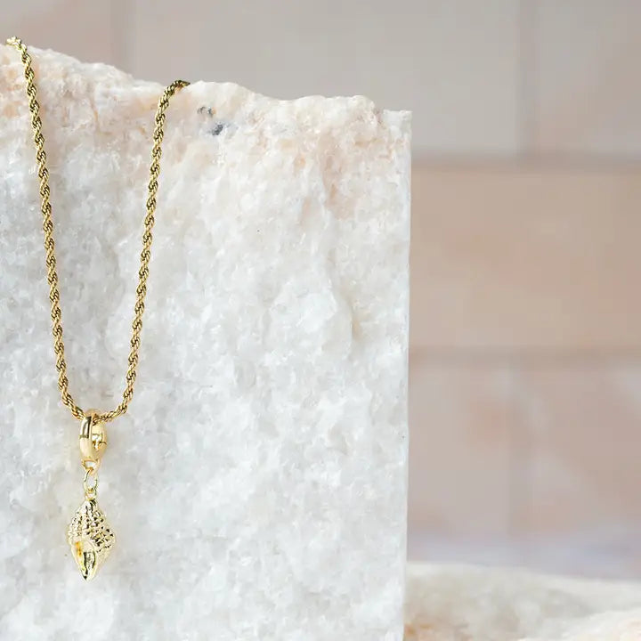 Gold Conch Shell Charm