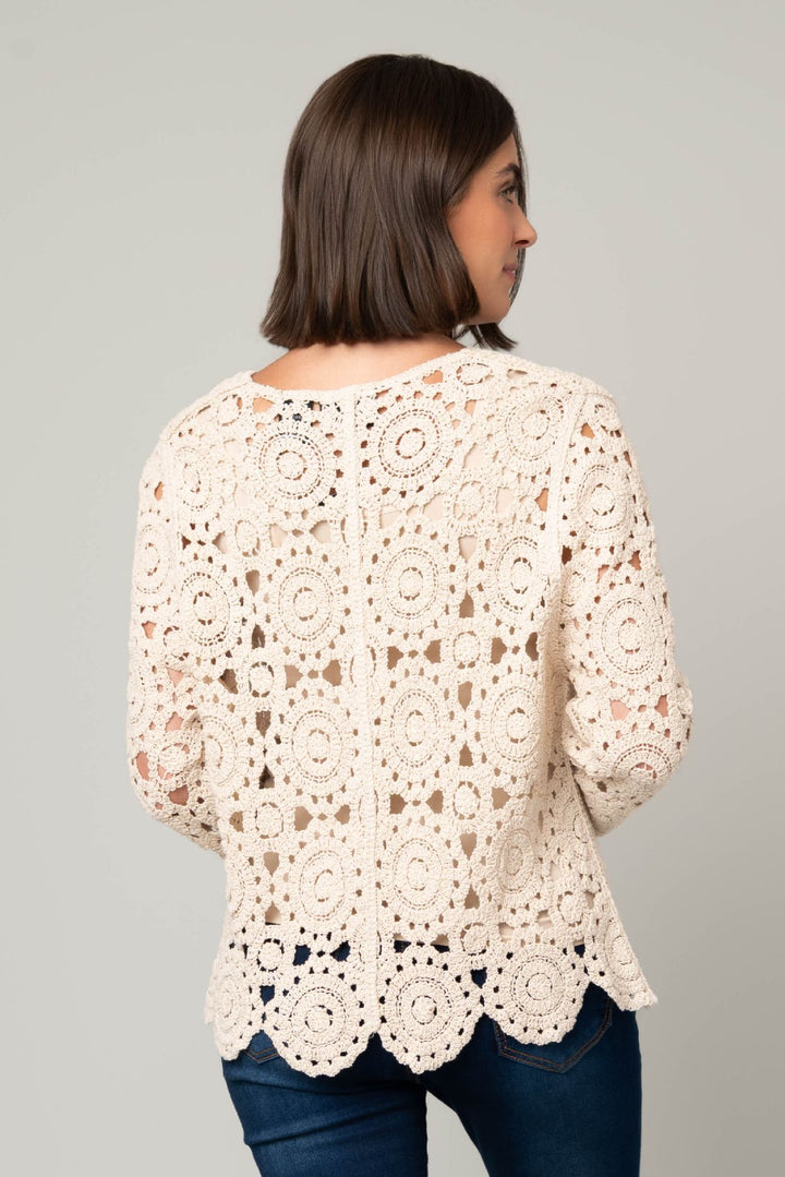 Crochet Button Front Cardigan