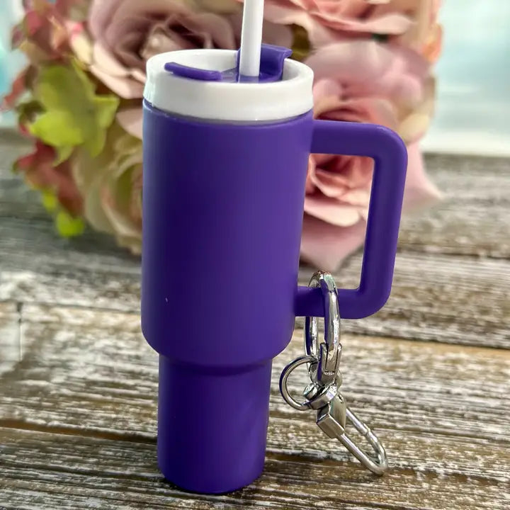 Stan Cup Keychain in Purple