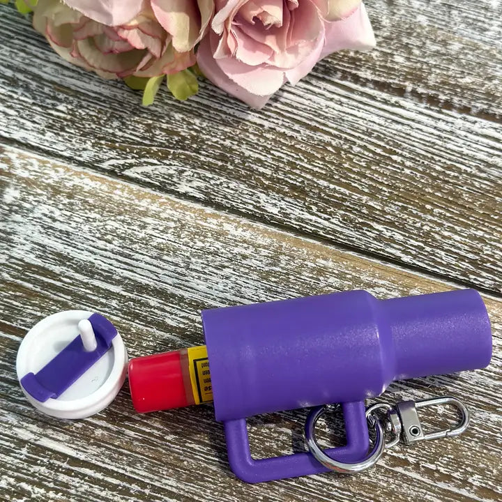 Stan Cup Keychain in Purple