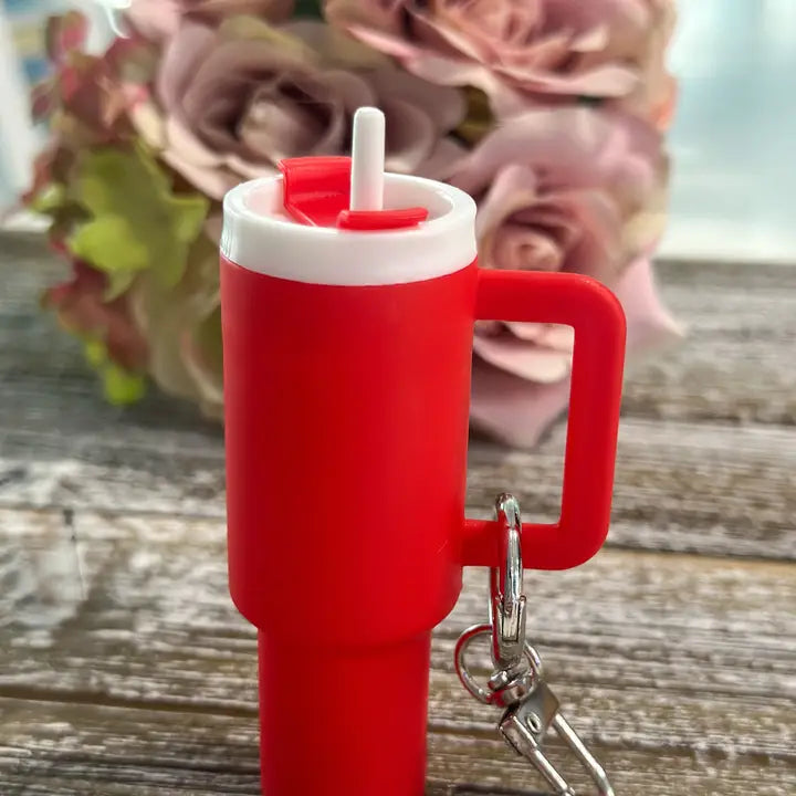 Stan Cup Keychain in Red