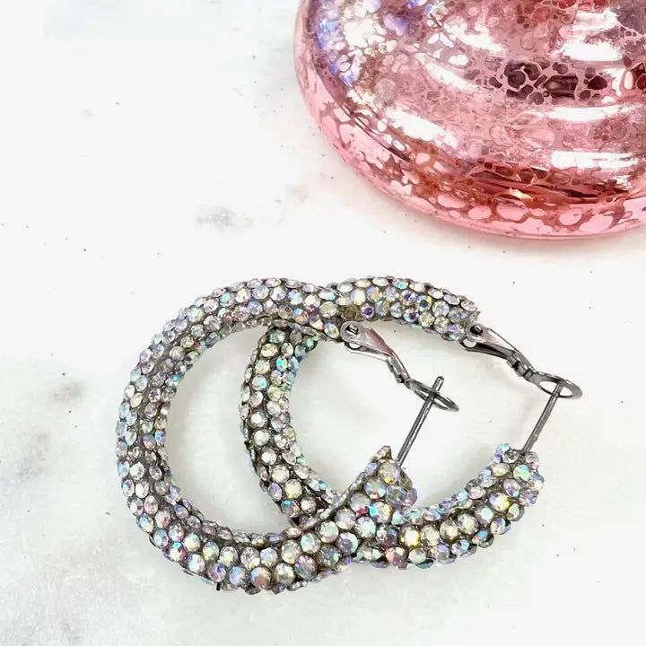 Silver Dance Hoops